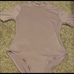 Lavender turtleneck body suite